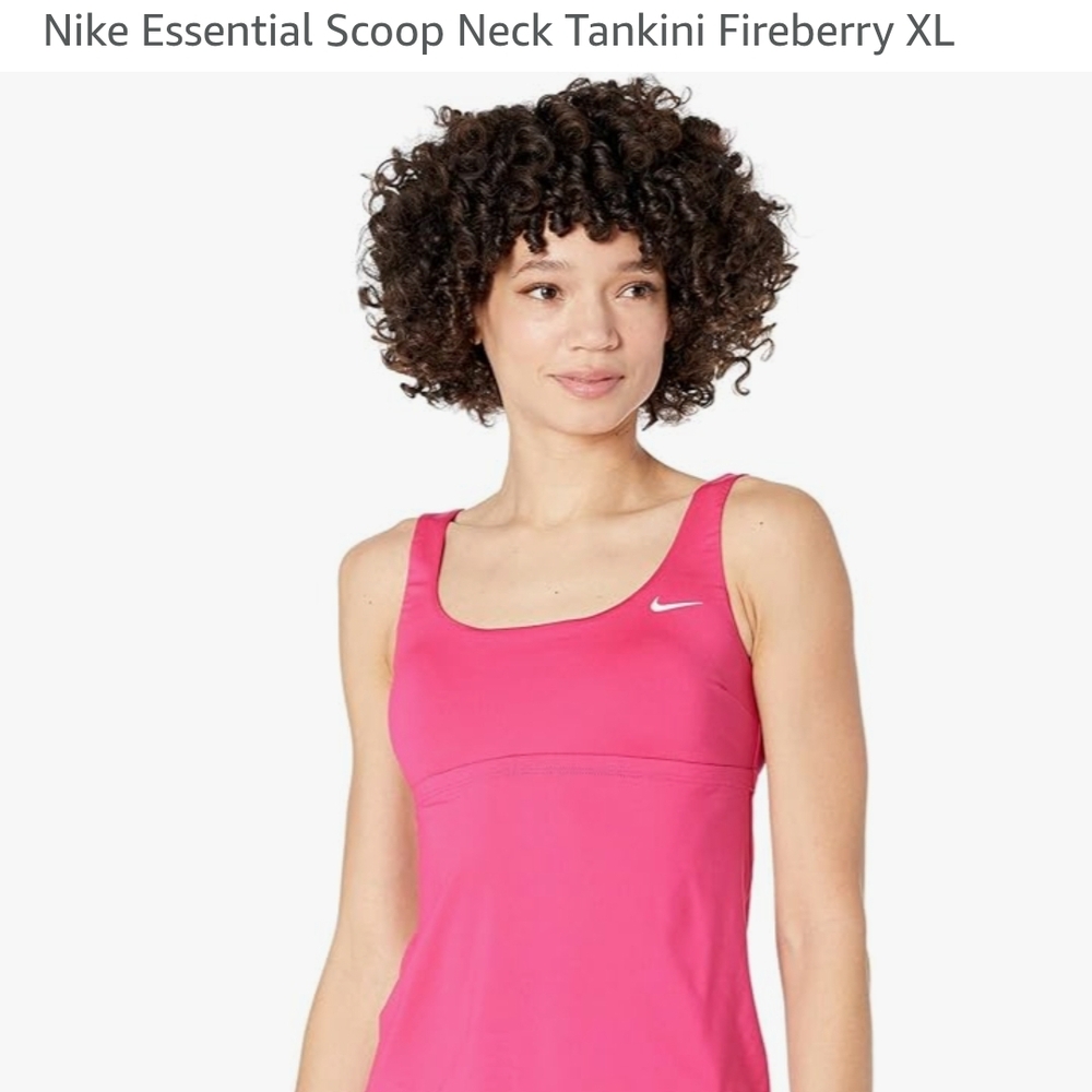 Nike Pink Scoop Neck Tankini